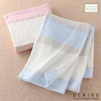 ガーゼケット UCHINO マシュマロガーゼ ビッグボーダースロー 約140×200cm ブランケット 大判 ひざ掛け シーツ ウチノタオル スローケット 内野タオル