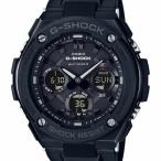 ショッピングg-shock ブラック GST-W100G-1BJF G-SHOCK Gショック CASIO カシオ ジーショック G-STEEL Gスチール オールブラック デジアナ アナデジ 電波ソーラー 樹脂バンド ダブルLEDライト