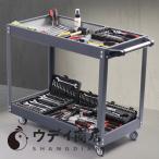 ツールワゴン ツールカート 2段 工具ワゴン 工具収納 キャスター付き 作業台 スチール製