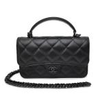 ショッピングシャネル 【名東】シャネル マトラッセ フォンケース ソーブラック AP3226 チェーン ショルダー ハンド バッグ 新品 レディース