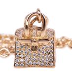 【名東】エルメス ブレスレット アミュレット バーキン SH 750PG K18 ゴールド ダイヤ 0.44ct 15cm