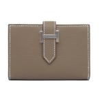 [ название восток ] Hermes Bear n футляр для карточек e палец на ноге p серебряный металлические принадлежности vo- Epson W печать кожа мелкие вещи как новый 