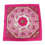 【名東】エルメス カレ45 スカーフ 占星術 プチカレ DIES ET HOPE シルク ピンク系 バンダナ
