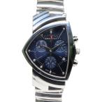 【名古屋】ハミルトン ベンチュラ クロノ クォーツ H24432141 ブルー SS メンズ腕時計 男