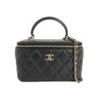 [ Nagoya ] Chanel matelasse vaniti кейс AP2199 овчина черный GD металлические принадлежности цепь сумка на плечо женщина 