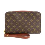 [ Nagoya ] Louis Vuitton oruse-M51790 монограмма ручная сумочка клатч Brown Gold металлические принадлежности мужской 