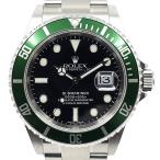 【栄】ロレックス ROLEX 腕時計 サブマリーナ デイト 16610LV グリーンサブ 黒支 SS 自動巻 D番 男性 海外 保証書 箱