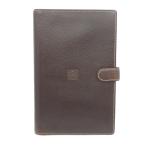 [.] Loewe дыра грамм Agenda 6 дыра обложка для записной книжки Brown GD металлические принадлежности мелкие вещи блокнот кожа шариковая ручка есть 