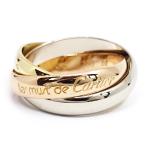 【栄】カルティエ K18YG WG PG トリニティ 3カラー リング 指輪 750YG ジュエリー レディース メンズ 地金