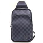 [.] Louis Vuitton ave новый * sling сумка N45302 Damier *gla Fit BK SV металлические принадлежности сумка на плечо мужской 