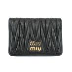 [ Tempaku ] MiuMiu футляр для карточек ma tera se кожа Nero чёрный черный чехол для проездного билета карта inserting 5MC103 женский 