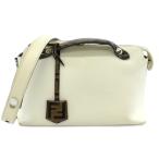 【天白】フェンディ バイザウェイ 2WAYハンドバッグ ミディアム 8BL146 ホワイト シルバー金具 ブラウン レディース 鞄