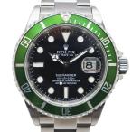 【天白】OH済み ROLEX ロレックス サブマリーナデイト 16610LV グリーン F番 ビッグスイス SS メンズ 腕時計 自動巻き 男