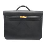 [ Tempaku ] Hermes Kelly tepeshu36 ручная сумочка Z печать eva- серый n черный Gold металлические принадлежности портфель кожа мужской 