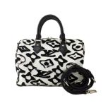 [ Tempaku ] Louis Vuitton speedy частота lie-ru25urus Fischer M45563 белый × чёрный сумка мужской женский сумка 