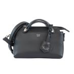 【天白】フェンディ ミニ バイザウェイ ブラック ショルダーバッグ ハンドバッグ 2WAY レザー 8BL135 シルバー金具 鞄