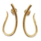 【天白】ジョージジェンセン インフィニティ フック イヤリング ピアス 750YG ゴールド K18 10013693 ジュエリー 1573