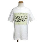 ショッピングヴィトン 【天白】ルイヴィトン Tシャツ グラフィック刺繍 半袖 LV ホワイト Lサイズ RM222 DT3 HNY75W 綿 アパレル 服 メンズ