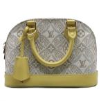 【天白】ルイヴィトン アルマBB M53476 キャンバス レザー ライトグレージュ イエロー ハンドバッグ ショルダーバッグ シルバー金具