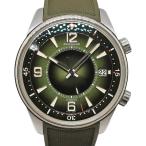 【天白】JAEGER LECOULTRE ジャガールクルト ポラリス デイト Q906863J SS ラバー グリーン 自動巻き メンズ 腕時計 男