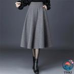  юбка осень-зима красивый . шерсть style flair юбка A линия шерсть юбка защищающий от холода mi утечка длина юбка 