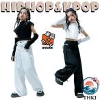  Kids танцевальный костюм модный симпатичный симпатичный девочка выставить свободно THKJ белый чёрный tops брюки рука покрытие Jazz Dance hip-hop . рука Корея 