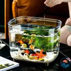 PET материалы часть магазин круглый аквариум золотая рыбка большой размер очень большой размер рептилии жизнь офис многофункциональный краб прозрачный черепаха настольный высота прозрачный аквариум стол аксессуары горшок модный горшок 