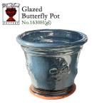 2025年秋入荷　新作　ウィッチフォード　植木鉢・塗り鉢 グレイズド バタフライポット 5.5号相当　英国製 Glazed Butterfly Pot