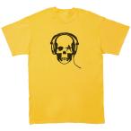 ドクロデザイン・アートTシャツイエロー