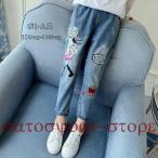  ребенок брюки джинсы девочка низ длинные брюки длинные брюки Denim голубой принт вышивка всесезонный Kids Корея ребенок одежда джинсы 