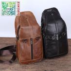 ボディバッグ メンズ 　2way斜め掛け　ショルダーバッグ 自転車　鞄 レザー　ワンショルダー カジュアル 機能性
