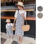 ショッピング親子 ペアルック 親子コーデ ベビー 親子 ペアルック ワンピース 親子リンクコーデ 赤ちゃん 半袖 親子ペア カバーオール 夏 ママ キッズ プレゼント ロンパース