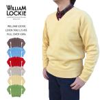 ウィリアムロッキー WILLIAM LOCKIE LEVEN 7092 L S VEE PULL OVER 100% ジーロンラムズウール Vネックセーター