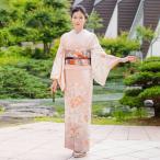 レンタル フルセット 高級正絹 訪問着 レンタル HO-MI103  珊瑚色 桜 青海波  結婚式 入学式 卒業式 ７５３ お宮参り パーティー 式典 安い