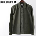 ベンシャーマン Ben Sherman オーバーシャツ バッジ  ダークグリーン メンズ レギュラーフィット MOD プレゼント ギフト