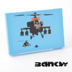 BANKSY CANVAS ART SMALL キャンバス アートパネル ポスター スモール  "Helicopter Bow Blue" 31.5cm × 21cm