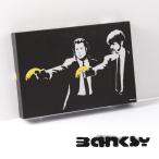 BANKSY CANVAS ART バンクシー キャンバスアート スモール 30cm × 21cm × 3.5cm Pulp Fiction Banana
