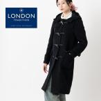 LONDON TRADITION ロンドントラディション DUFFLE COAT ダッフルコート ウール混 WOOL ブラック MADE IN ENGLAND レディース