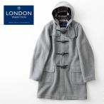 ショッピングダッフルコート LONDON TRADITION メンズ スリムロングダッフルコート ライトグレー MARTIN 秋冬 英国製 ウール ロンドントラディション マーティン チェック 上着