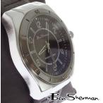 ベンシャーマン メンズ 腕時計 Ben Sherman シルバー グリップ ストライプ ブラック フェイス