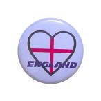 Heart＆England ハート イングランド 缶バッジ YCB28 London ストリート マーケットから イギリス直輸入