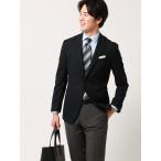 【10%オフクーポン対象商品】ジャケット ウォッシャブル ストレッチ ウールポリエステルメッシュ 織柄 COMMUTECH ネイビー