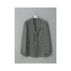 [ костюм квадратное ] мужской GOOVI двойной breast жакет полиэстер linen серебристый жевательная резинка проверка серый серия 
