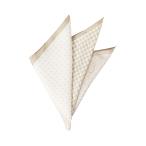 [ костюм квадратное ] panel принт шелк pocket square бежевый 