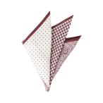 [ костюм квадратное ] panel принт шелк pocket square бордо 