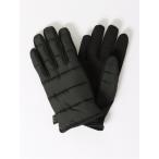 [ костюм квадратное ] мужской перчатка стеганое полотно × джерси - одноцветный черный 