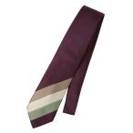 [ костюм квадратное ] галстук шелк полоса × текстильный узор лиловый серия бизнес casual 