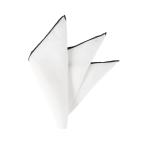 [ костюм квадратное ] мужской pocket square linen трубчатая обводка черный 