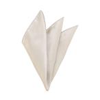 [ костюм квадратное ] двусторонний одноцветный × полоса шелк pocket square белый 