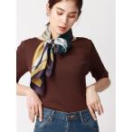 【スーツスクエア】大判スカーフ JAPAN QUALITY シルクツイル ジオメトリック パープル